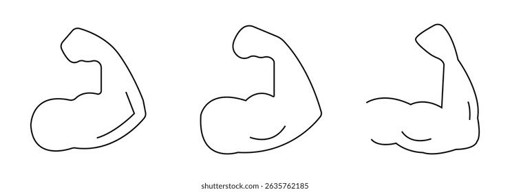 Muscle liner icon. Muscle liner icon. bicep icon.