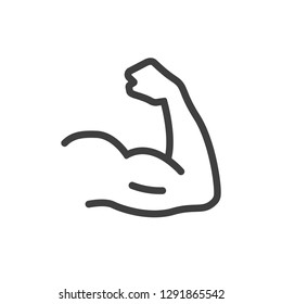 Muscle lines icon vector