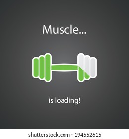 Muscle is Loading! - Weight Icon Design