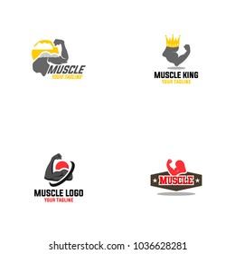 Muscle Logo Design Stock Vector (Royalty Free) 1036628281 | Shutterstock