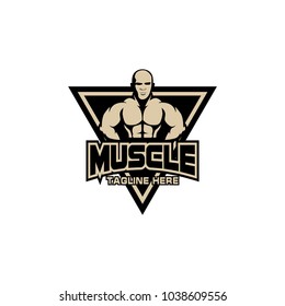 Muscle Logo Design Stock Vector (Royalty Free) 1038609556 | Shutterstock