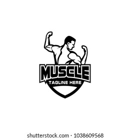 Muscle Logo Design Stock Vector (Royalty Free) 1038609568 | Shutterstock