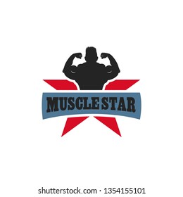 Muscle Logo Design Stock Vector (Royalty Free) 1354155101 | Shutterstock