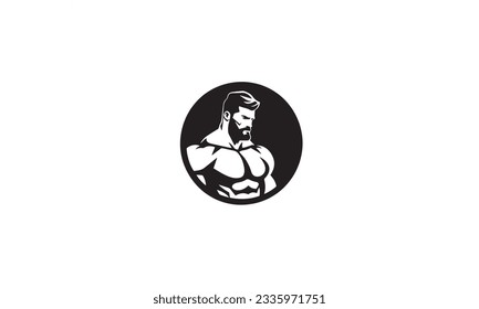 Diseño del logotipo negro simple icono plano sobre fondo blanco