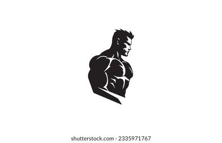 Diseño del logotipo negro simple icono plano sobre fondo blanco