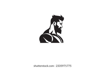 Diseño del logotipo negro simple icono plano sobre fondo blanco