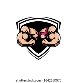 Muscle Logo Design Premium Vector Stock Vector (Royalty Free ...