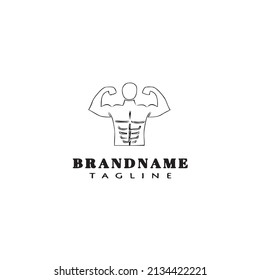 muscle logo icon design template modern vector illustration