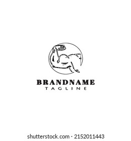 muscle logo icon design template modern vector illustration