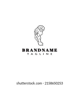 muscle logo icon design template modern vector illustration