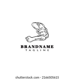 muscle logo icon design template modern vector illustration