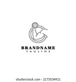 muscle logo icon design template modern vector illustration