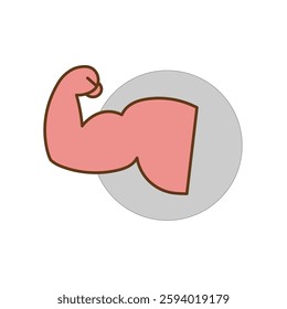 muscle logo icon illustration flat