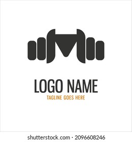 Muskel Logo Buchstabe M templete vektor Grafik
