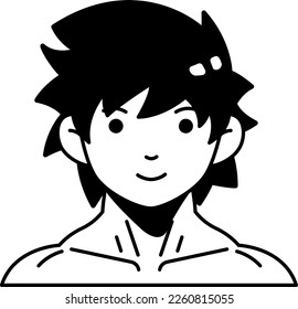 Muscle Man boy avatar User person people cartoon cute Semi-Solid Transparent Style