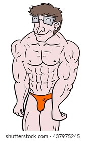 muscle man draw