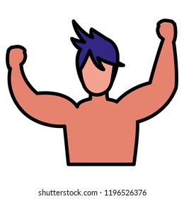 muscle man icon