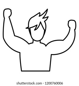 muscle man icon