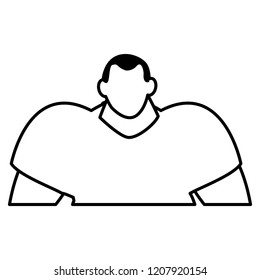 muscle man icon