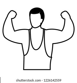 muscle man icon