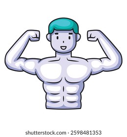 Muscle man icon design. Vector design