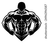 Muscle man Icon logo vector design download.