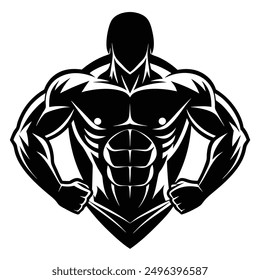 Muscle man Icon logo Vector Descarga de diseño.