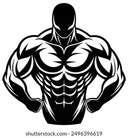 Muscle man Icon Logo Vektor Design herunterladen.