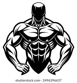 Muscle man Icon logo vector design download.