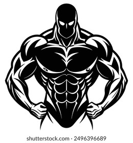 Muscle man Icon logo vector design download.