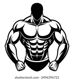 Muscle man Icon logo vector design download.