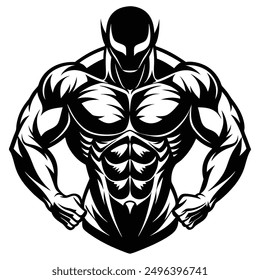 Muscle man Icon Logo Vektor Design herunterladen.