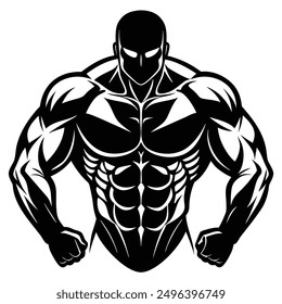 Muscle man Icon logo Vector Descarga de diseño.