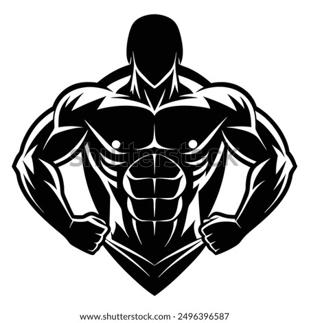 Muscle man Icon logo vector design download.