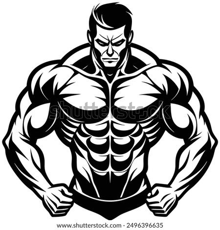 Muscle man Icon logo vector design download.