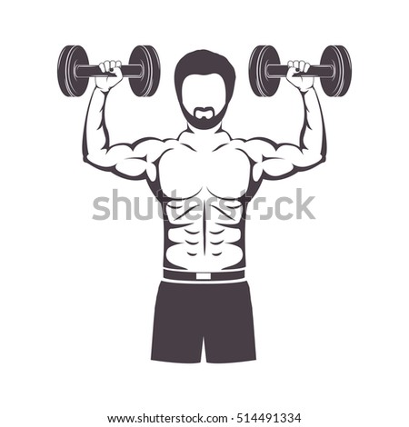 muscle man lifting a disc weights