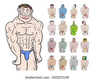 muscle man set collection