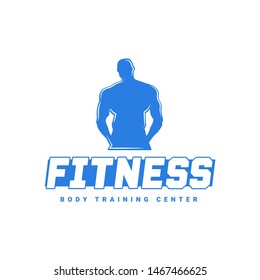 Muscle Man Silhouette Fitness Logo Stock Vector (Royalty Free ...