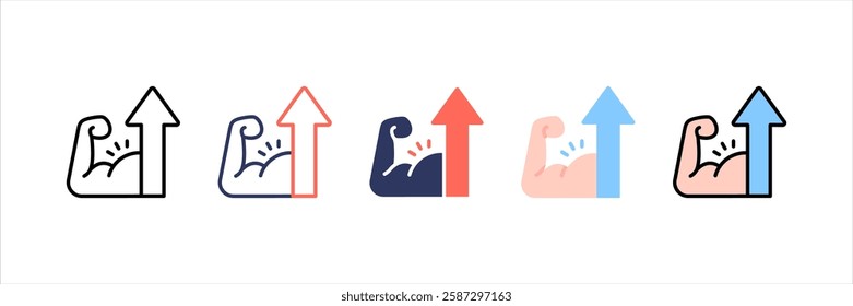 Muscle Multi Style Icon Set