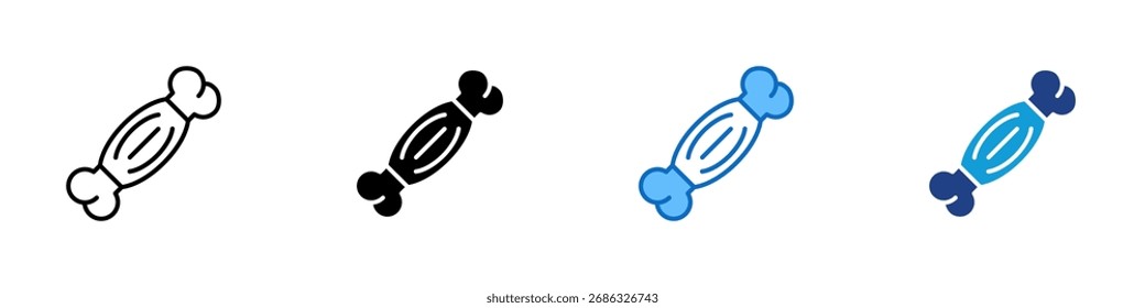 Vector de diseño de lámina de íconos de estilo múltiple de músculo - Ilustración de fibra muscular humana con tendones, que simboliza la fuerza, la anatomía y la fisiología