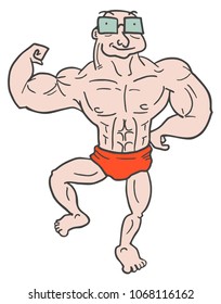 Muscle old man
