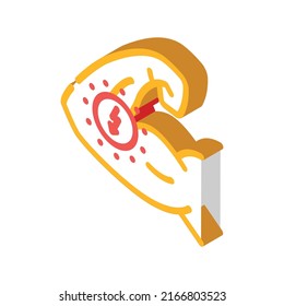vector de icono isométrico del dolor muscular. signo de dolor muscular. ilustración de símbolo aislado