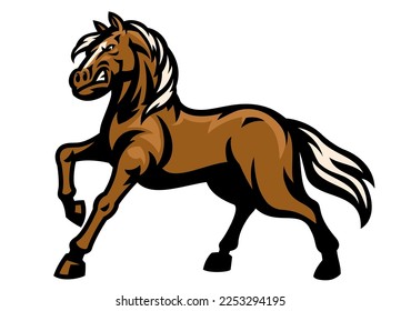 Muscle Power Mustang Horse Mascot Logo