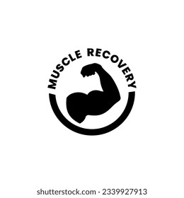 Icono de recuperación muscular o vector de estampado de recuperación muscular aislado. Mejor vector de icono de recuperación muscular para aplicaciones móviles, sitio web, elemento de diseño de productos y más.