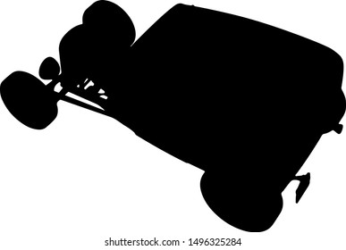 muscle silhouette cara roadster vector