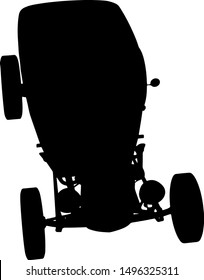 muscle silhouette cara roadster vector