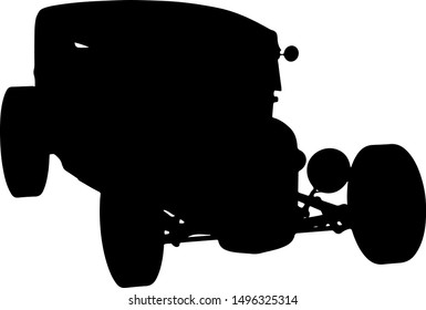 muscle silhouette cara roadster vector