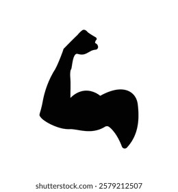 Muscle silhouette vector design isolated on a white background