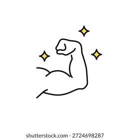 Muskel einfache Vektorsymbol-Illustration