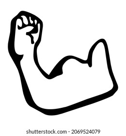 muscle of sport hand drawn illustration